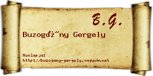 Buzogány Gergely névjegykártya