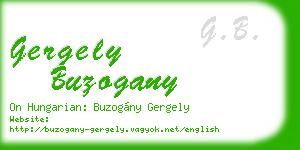 gergely buzogany business card