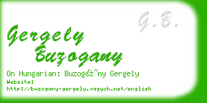 gergely buzogany business card